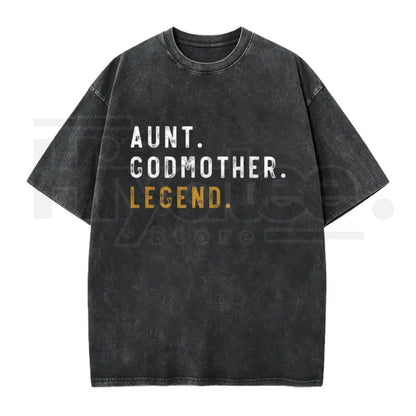 Aunt Godmother Legend T-Shirt – Funny Godparent Gift Cozy Crewneck Sweater