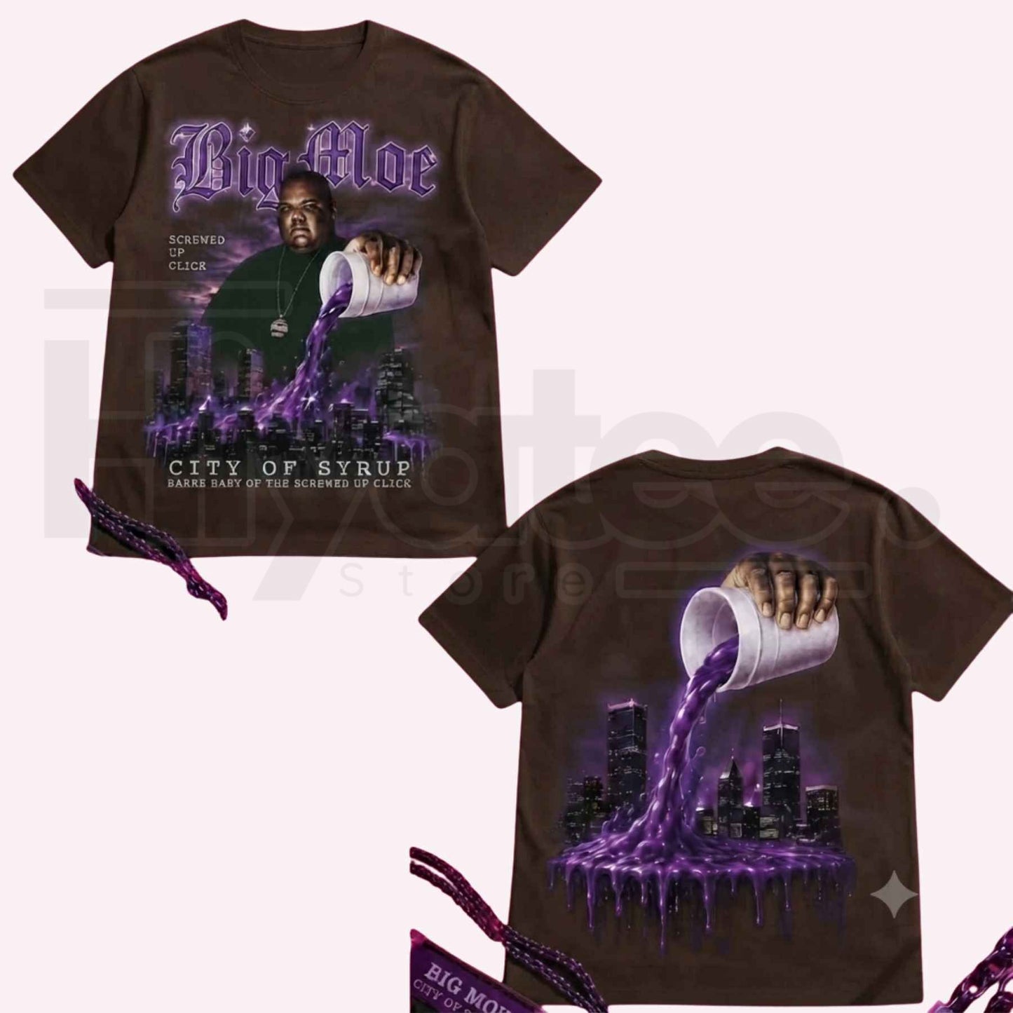 Big Moe Heavy Cotton Unisex Graphic T-Shirt – Houston Texas Screwed Up Click DJ Screw Tee