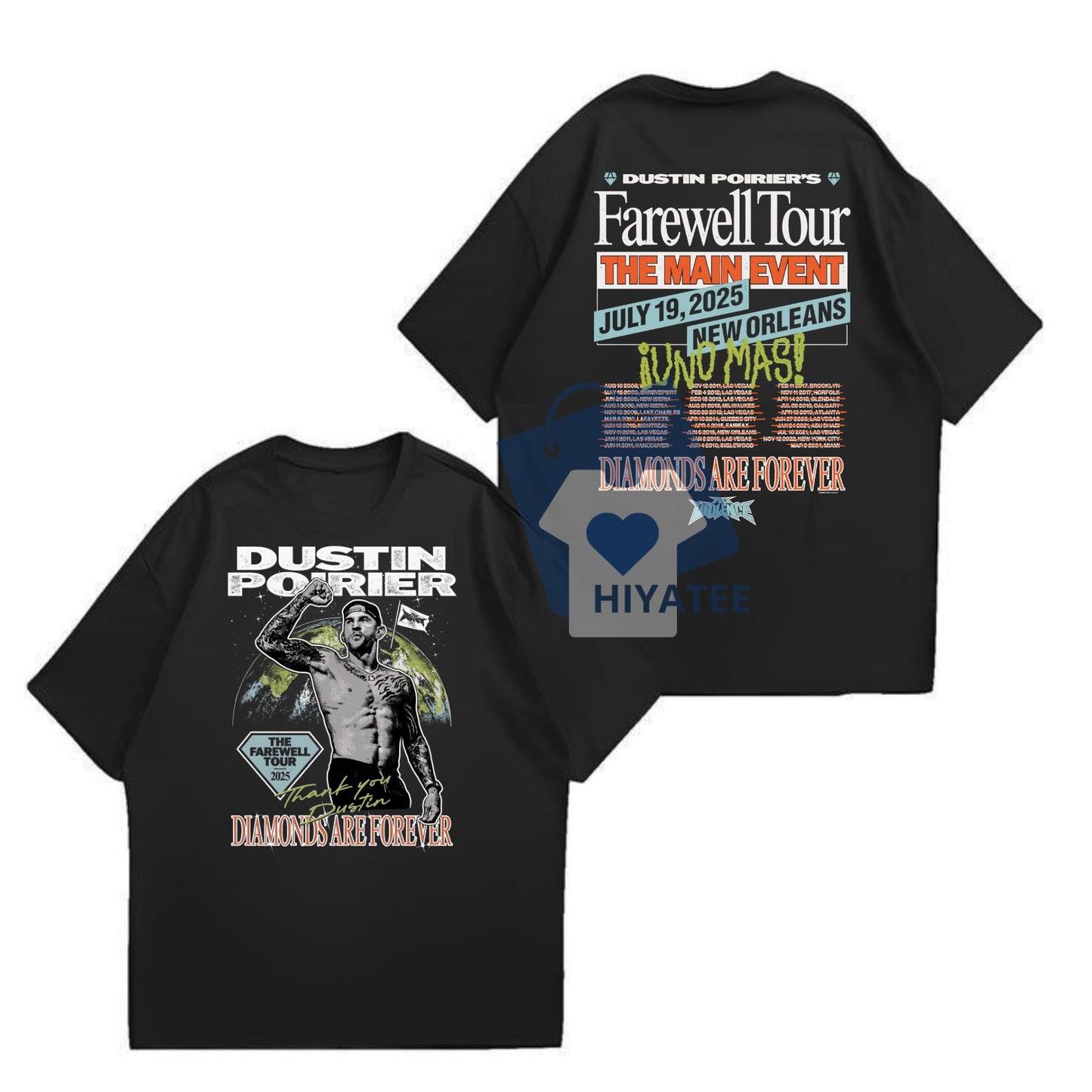 Dustin Poirier The Farewell Tour T-Shirt – Limited Edition UFC Tribute Tee, Bold Graphic Shirt for MMA Fans & Fight Night Style