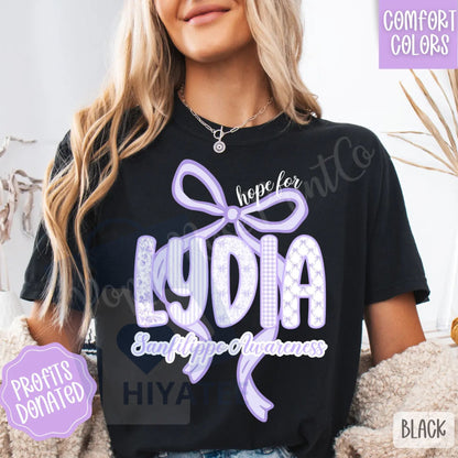 Hope For Lydia T-shirt – Supportive Charity Tee, Custom Event Crewneck, Awareness Gift