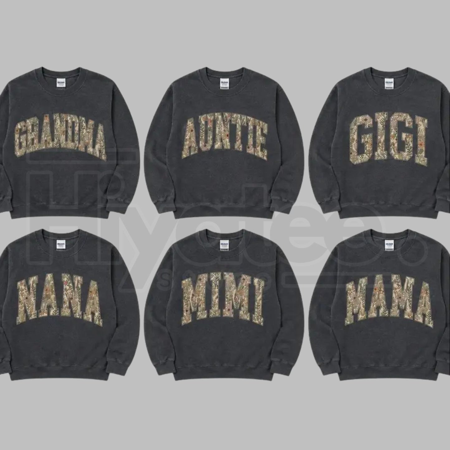 Grandma Gigi Nana Mimi Mama Auntie Floral Sweatshirt – Vintage Botanical Mother's Day Gift Crewneck