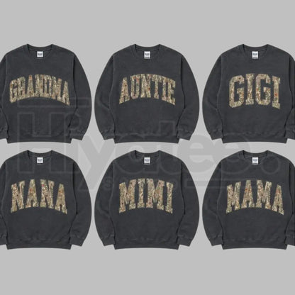 Grandma Gigi Nana Mimi Mama Auntie Floral Sweatshirt – Vintage Botanical Mother's Day Gift Crewneck