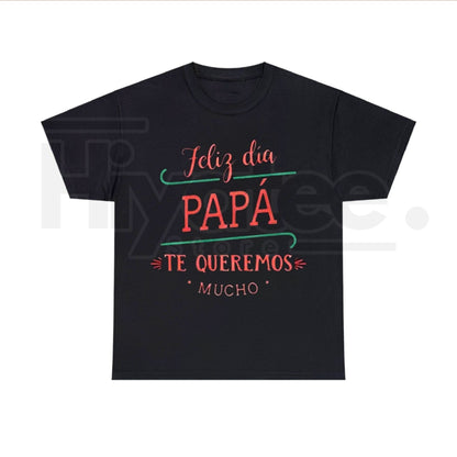 Home Break Feliz Día Papá T-Shirt – Men’s Black Cotton Spanish Father's Day Tee