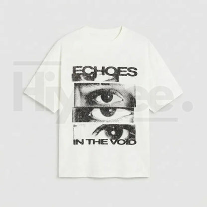 Men's Oversized Retro Glitch Art Eye T-Shirt – USA Made Cotton Graphic Tee