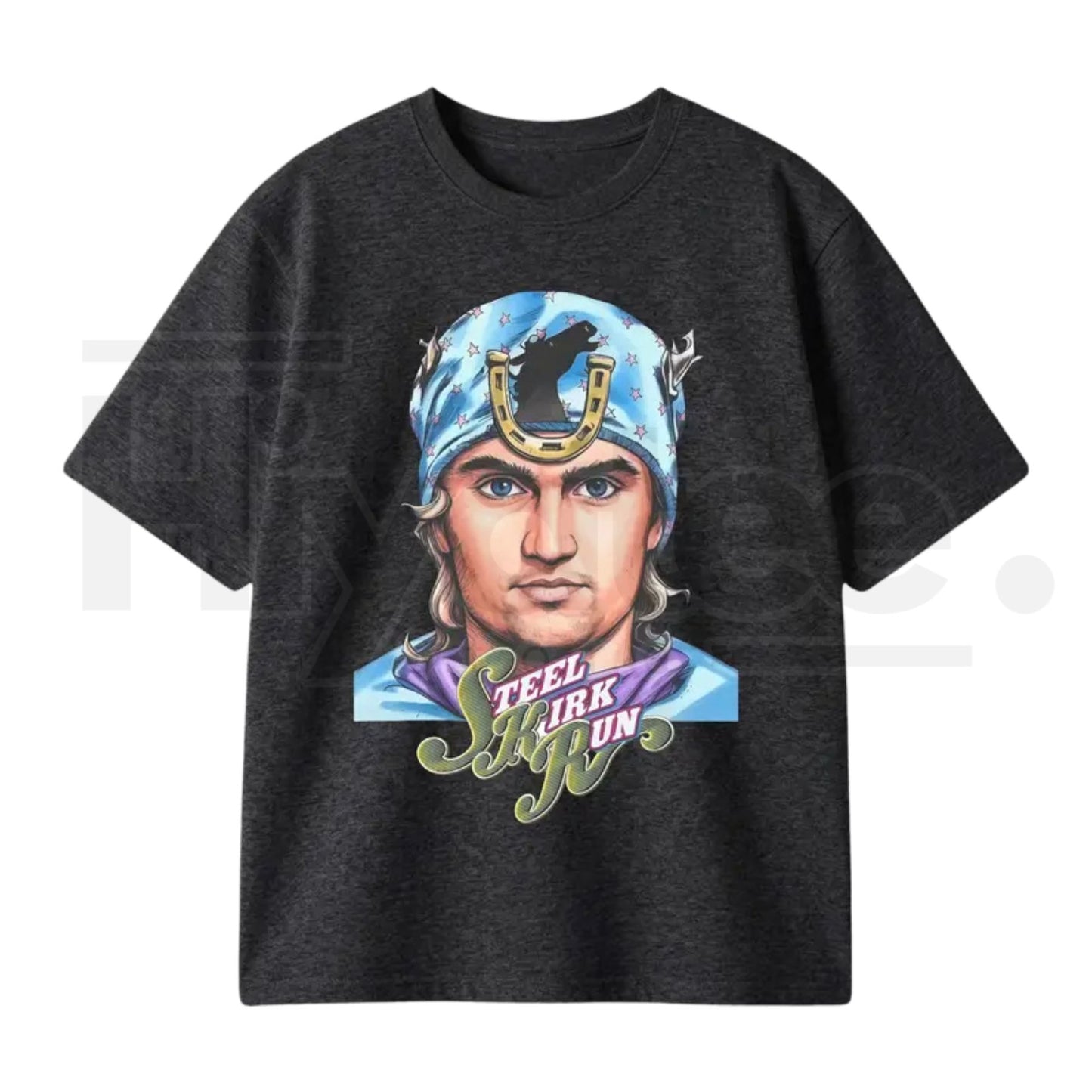 "Steel Kirk Run" Kirky Joestar – Anime Crossover Parody Graphic Top