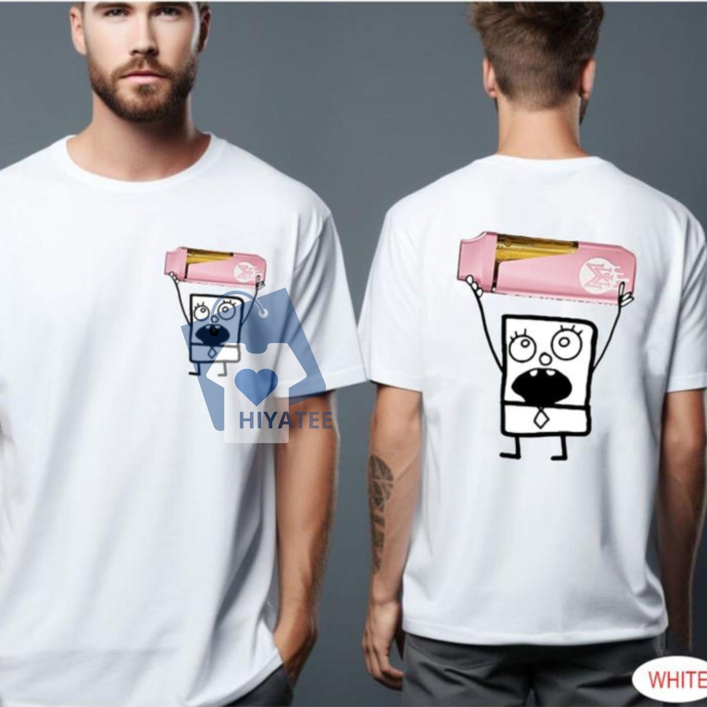 Muha Pink Doodlebob Shirt – Funny Cotton Meme Tee for Men & Women