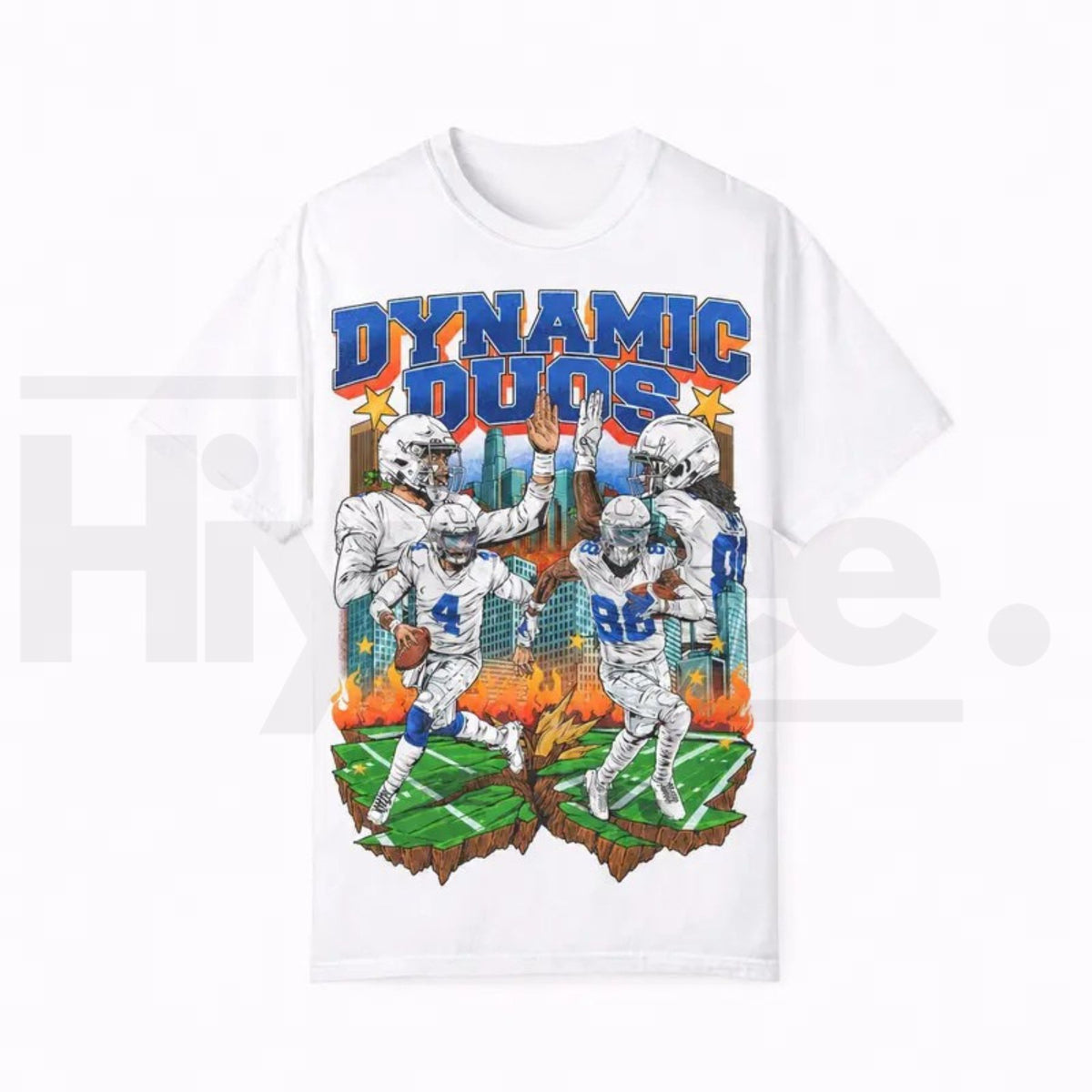 Dak Prescott CeeDee Lamb Dallas Football Graphic Tee – Ring-Spun Soft Cotton Shirt