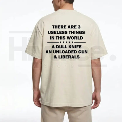 "3 Useless Things" – Funny Sarcastic Republican Vintage Graphic Top