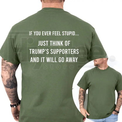 "Think Of Trump's Supporters" – Funny Sarcastic Liberal Graphic Top