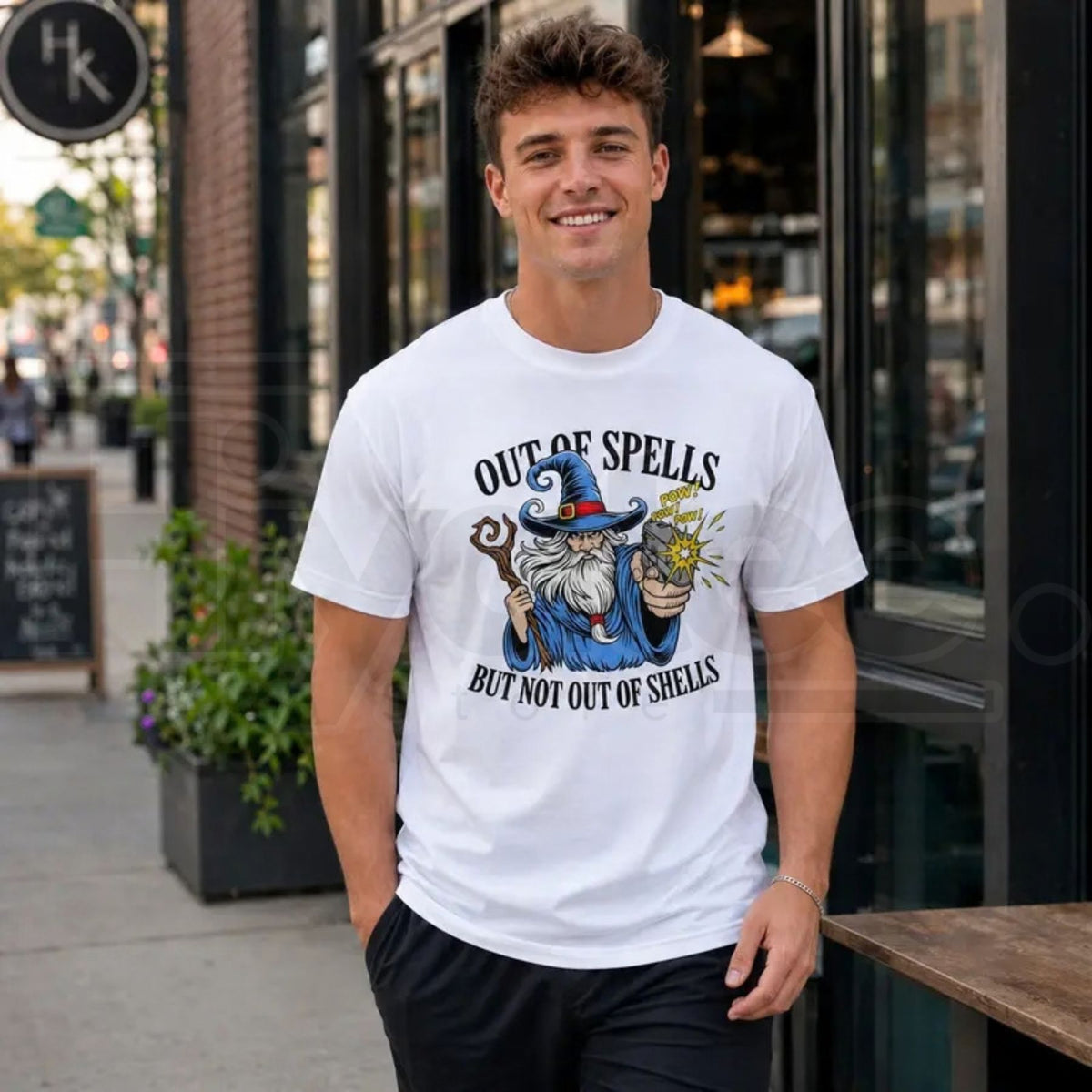 Funny Wizard Magic Parody T-Shirt – Comic Fantasy Streetwear Graphic Tee