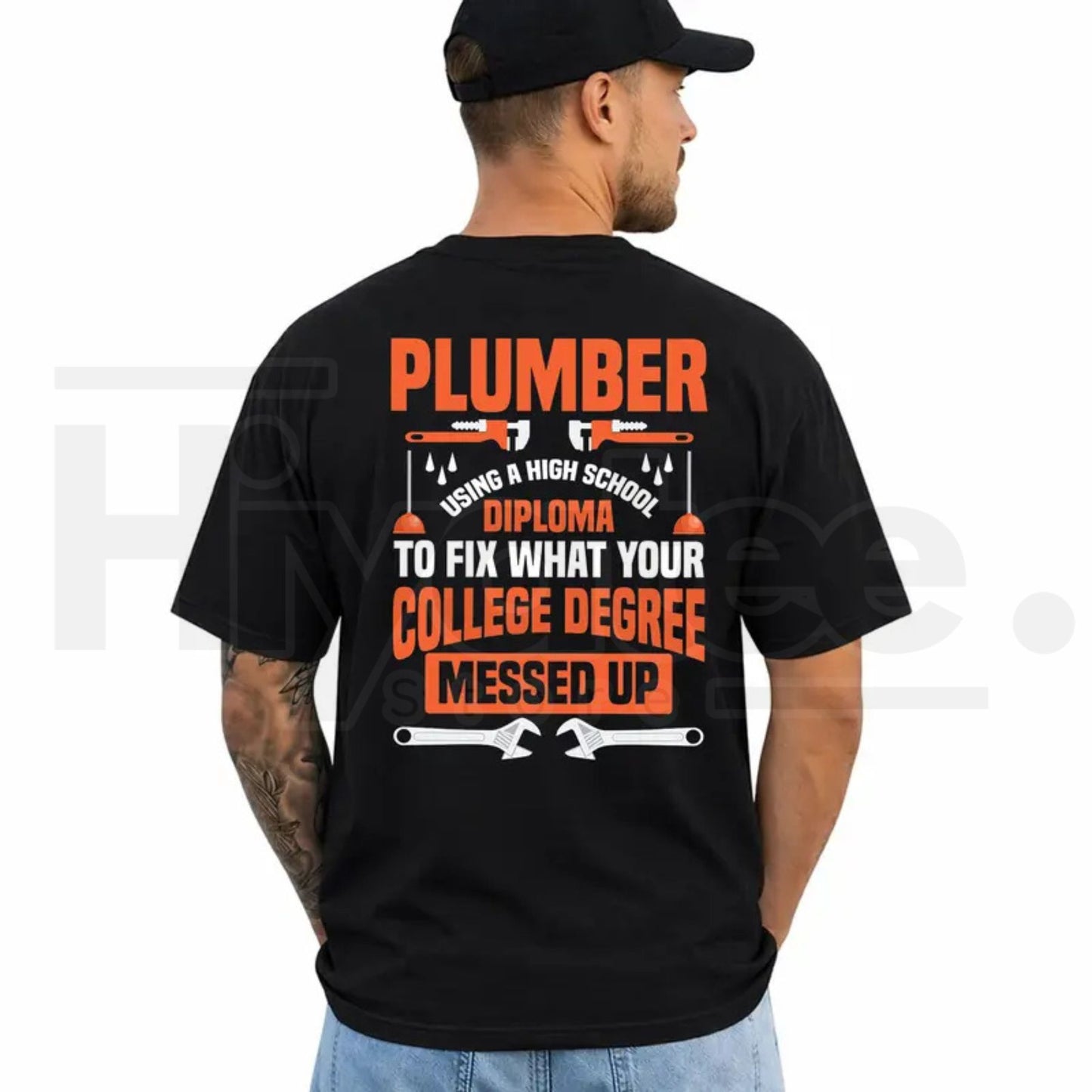 Funny Plumber Shirt – My Diploma Is To Fix What Your College Degree Messed Up Tee