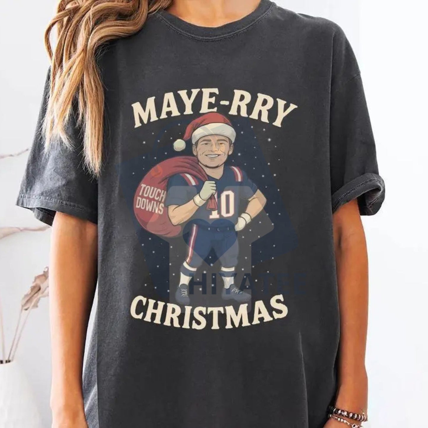 Drake Maye New England Christmas T-Shirt – Patriots Unisex XMAS Gift NFL Fan Merch