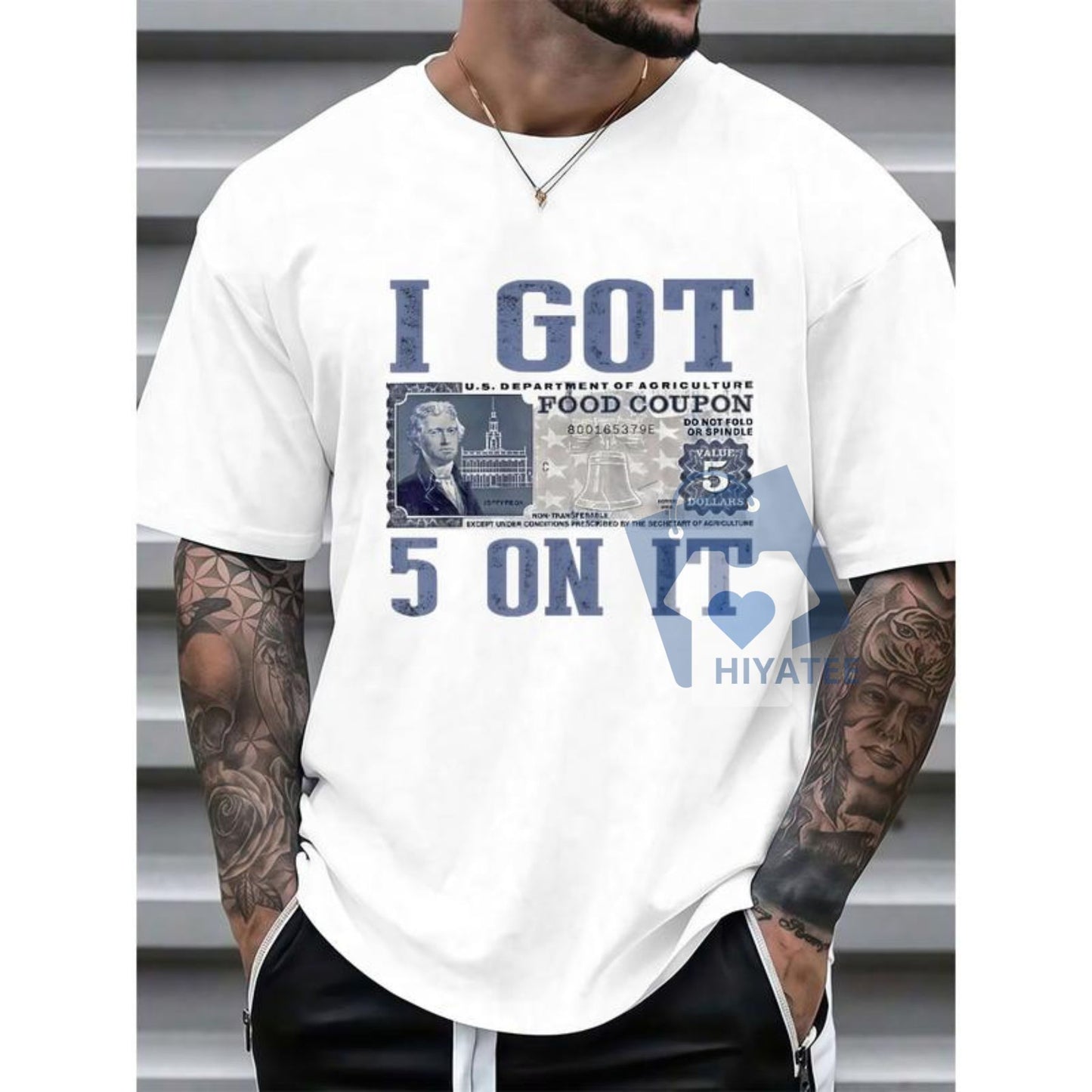 I Got $5 on It T-Shirt – Loose Fit 100% Cotton Streetwear Tee, Vintage Currency Graphic Shirt, Casual Black Short Sleeve Gift