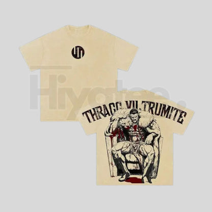 Grand Regent Thragg "Bloody Throne" Vintage Washed T-Shirt – Heavyweight Viltrumite Empire Streetwear