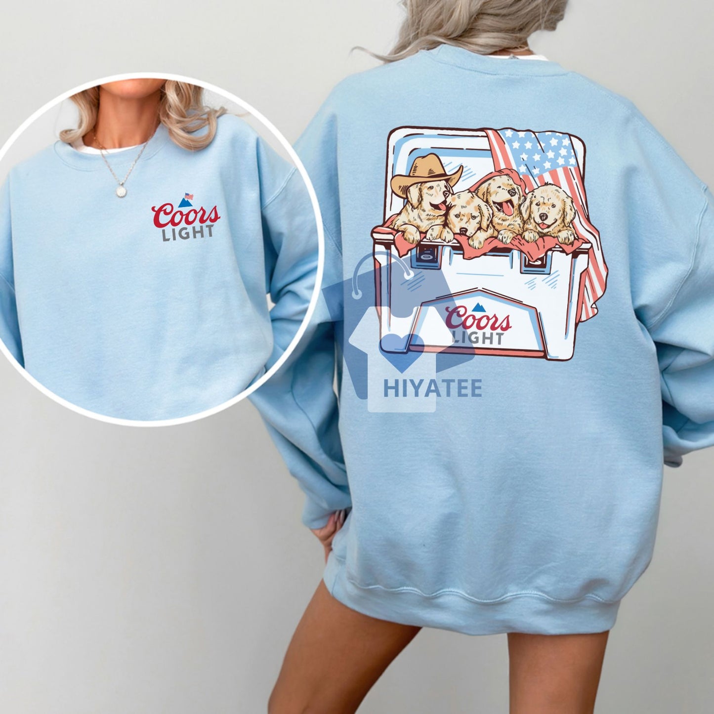 Dogs and Beer Sweatshirt – 4th of July Patriotic Pullover for Men & Women