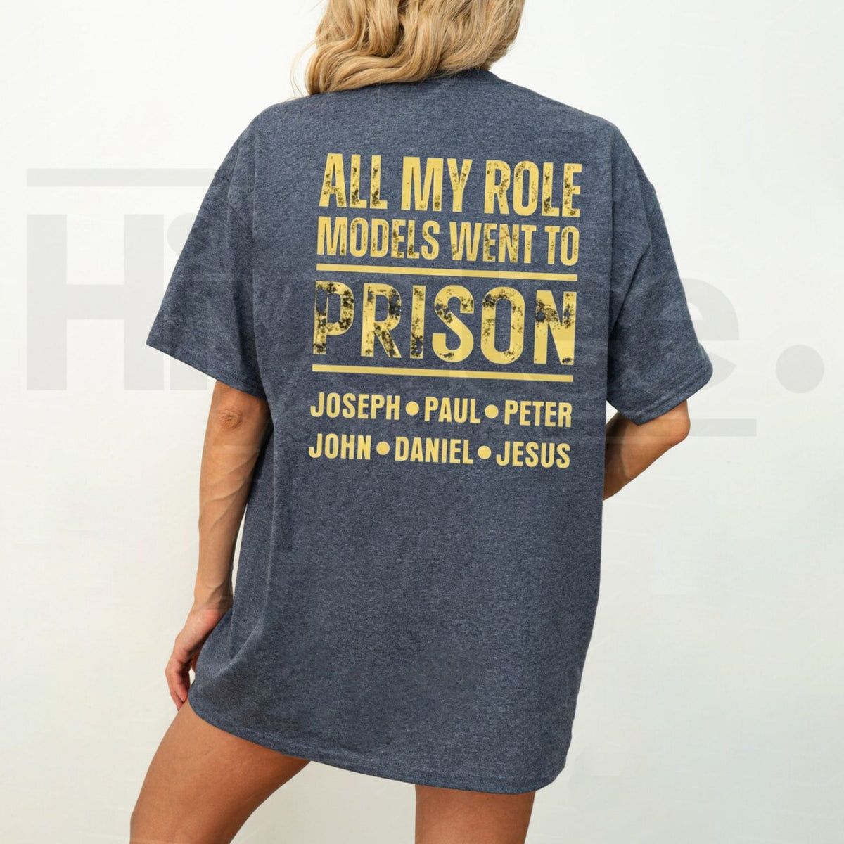 Men's "All My Role Models Went to Prison" Graphic T-Shirt – Back Print Tee
