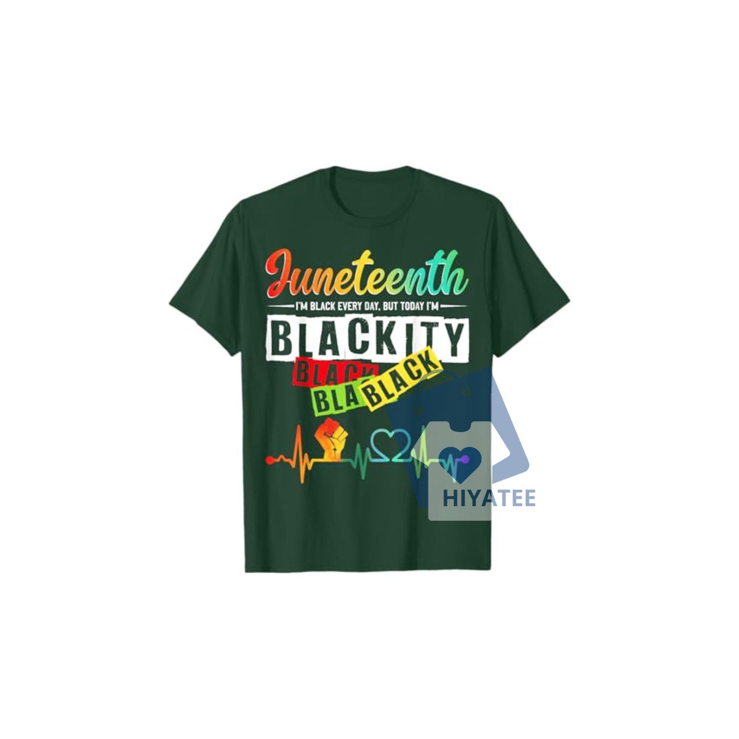 Men’s Juneteenth “Blackity Heartbeat” T-Shirt – Black History Hip-Hop Cotton Tee
