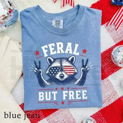 Comfort Colors USA 250th Birthday Patriotic Freedom Raccoon T-Shirt – Americana Independence Day Summer Style Gift Tee