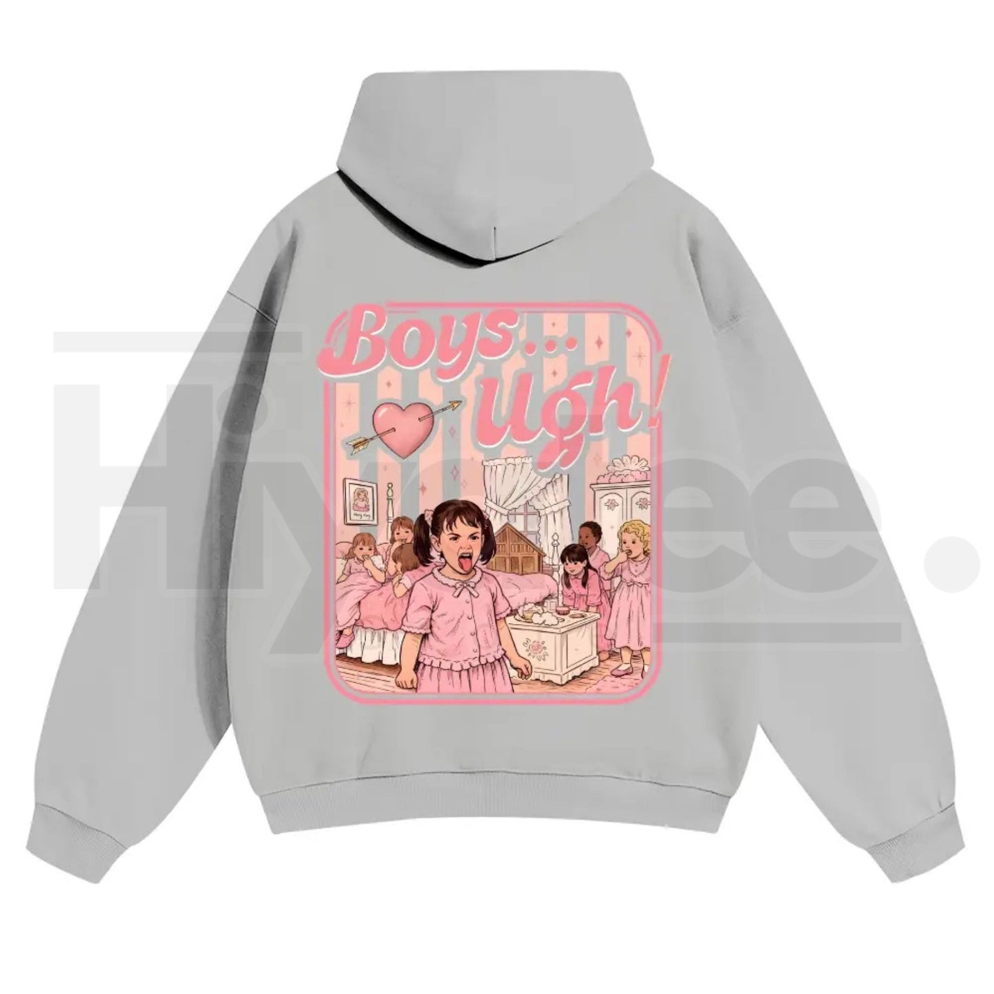 Unisex “Boys...Ugh!” 90s Movie Quote Hoodie – Funny Valentine's Streetwear Pullover, Retro Y2K Aesthetic Graphic Hoodie
