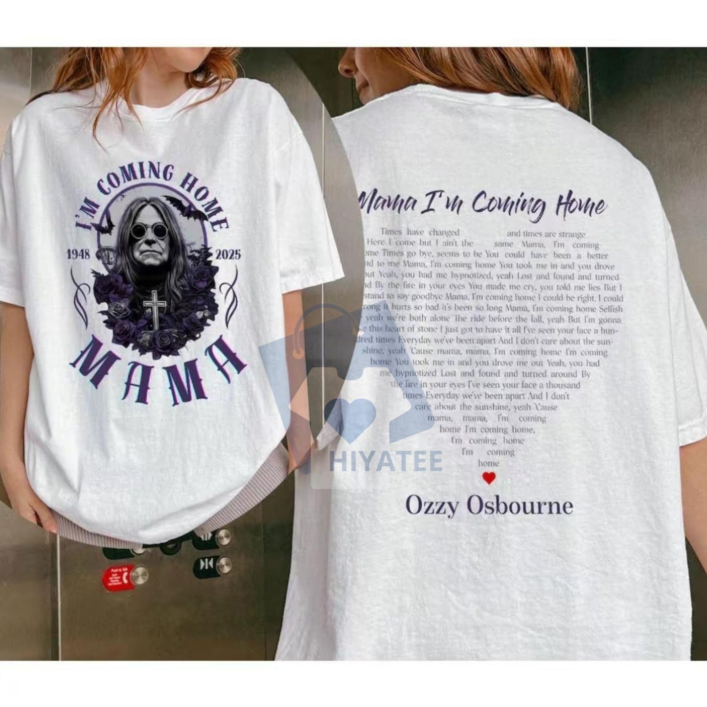 Mama, I'm Coming Home T-Shirt – Two-Sided Lyric Tee for Rock Fans