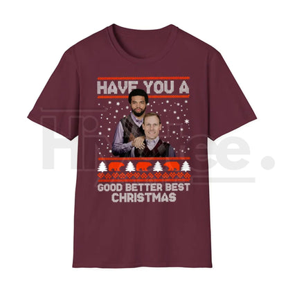 Good Better Best Christmas Football Ugly Pattern Classic T-Shirt – Retro Sports Game Day Tee