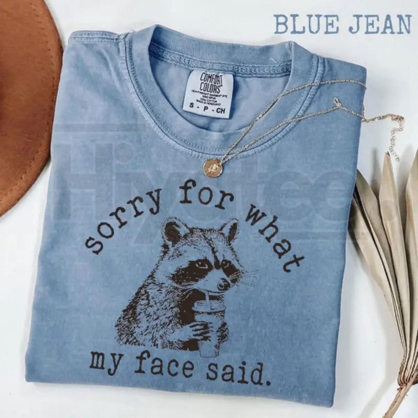 Comfort Colors® "Sorry For What My Face Said" Shirt – Sarcastic Raccoon Humor Tee