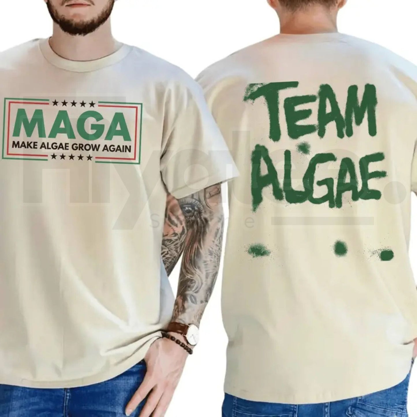 Make Algae Great Again T-Shirt – Funny Green New Deal Parody Environmental Graphic Tee