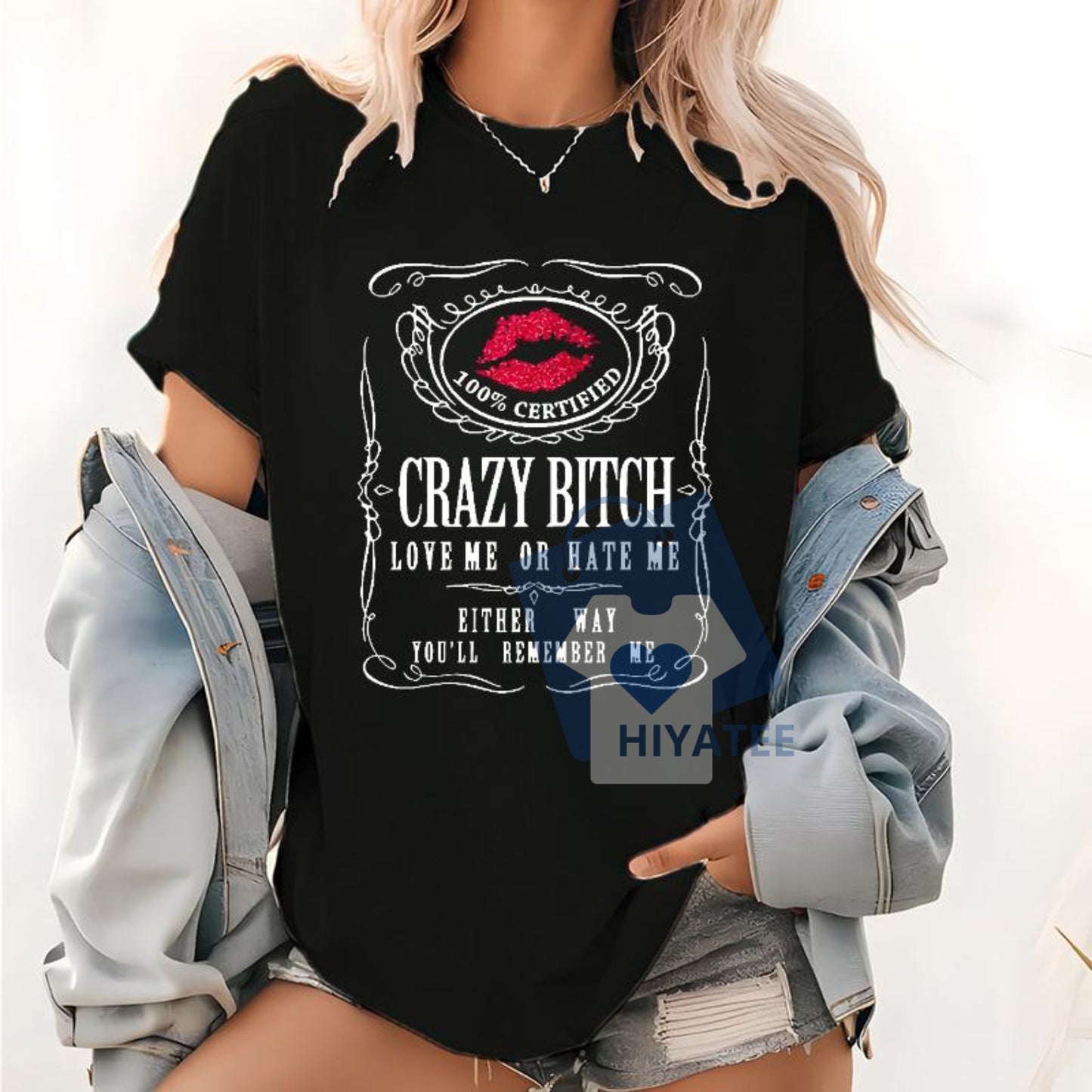 Crazy Bitch Shirt – Funny Cotton Graphic Tee for Women & Men | Casual Short Sleeve T-Shirt
