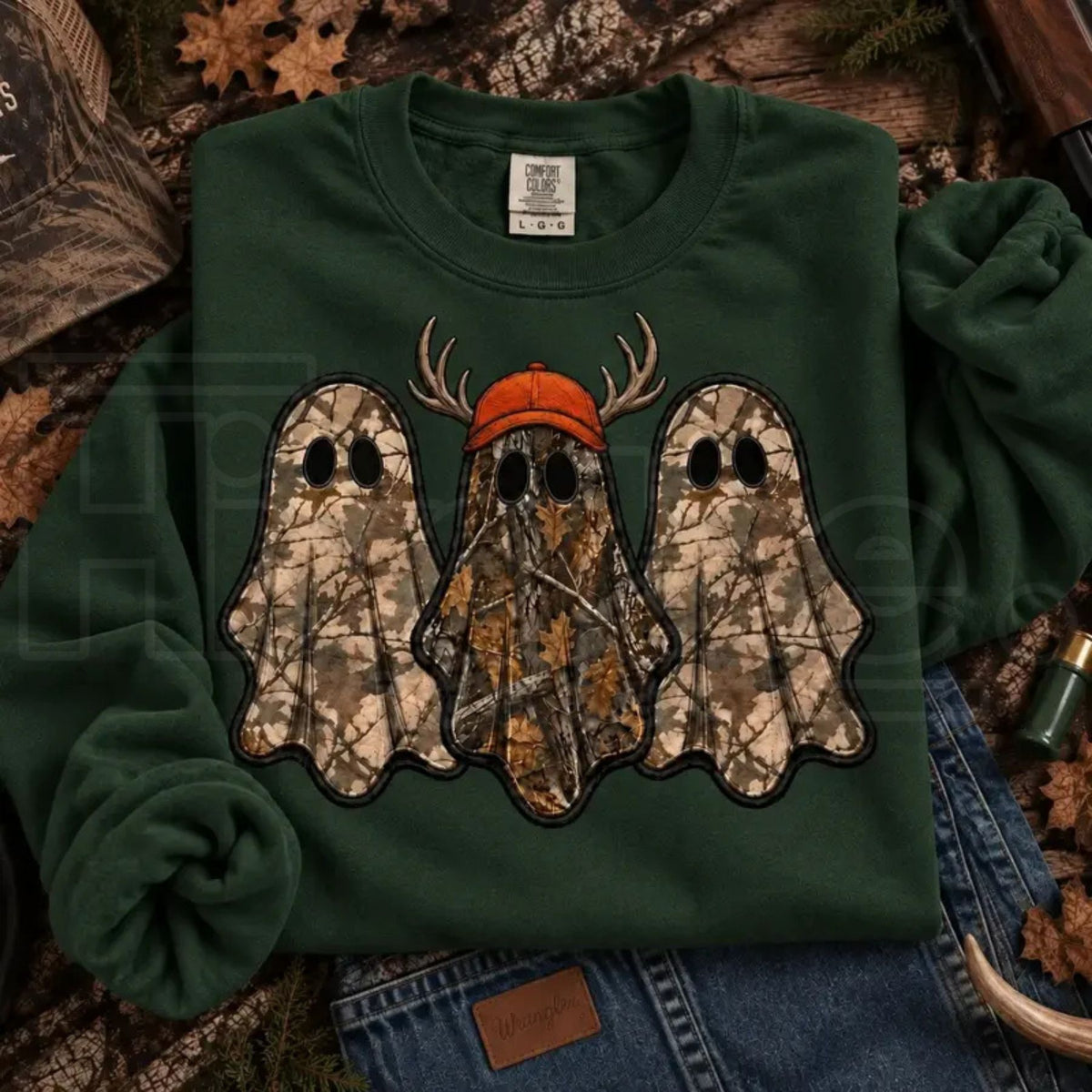 Retro Ghost Hunting Halloween Sweatshirt