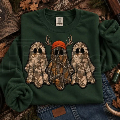 Retro Ghost Hunting Halloween Sweatshirt