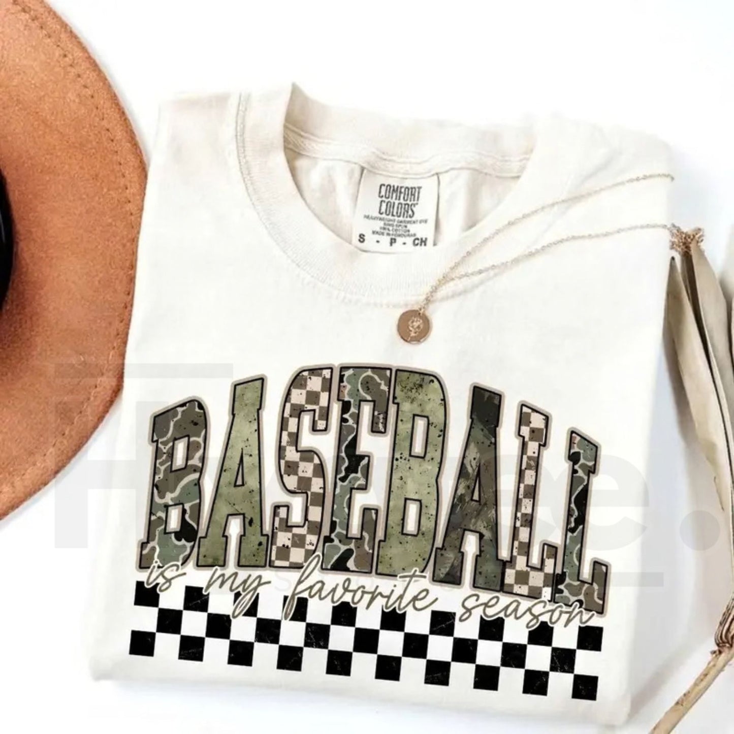 Comfort Colors® Camo Baseball Mama Vintage T-Shirt – Coquette Bow Military Camouflage Sports Tee, Game Day Baseball Mom Shirt