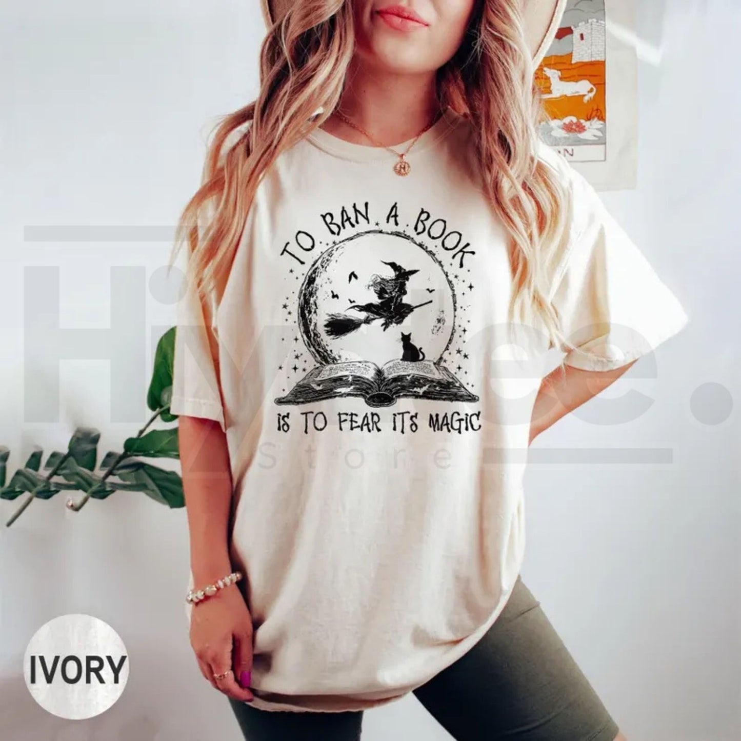 Comfort Colors Halloween Witch Book Shirt Reading Witch Library Gift