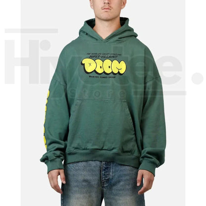 73Studio Marvel Fantastic Four Doctor Doom Villain Premium Hoodie – Vintage Comic Graphic Pullover