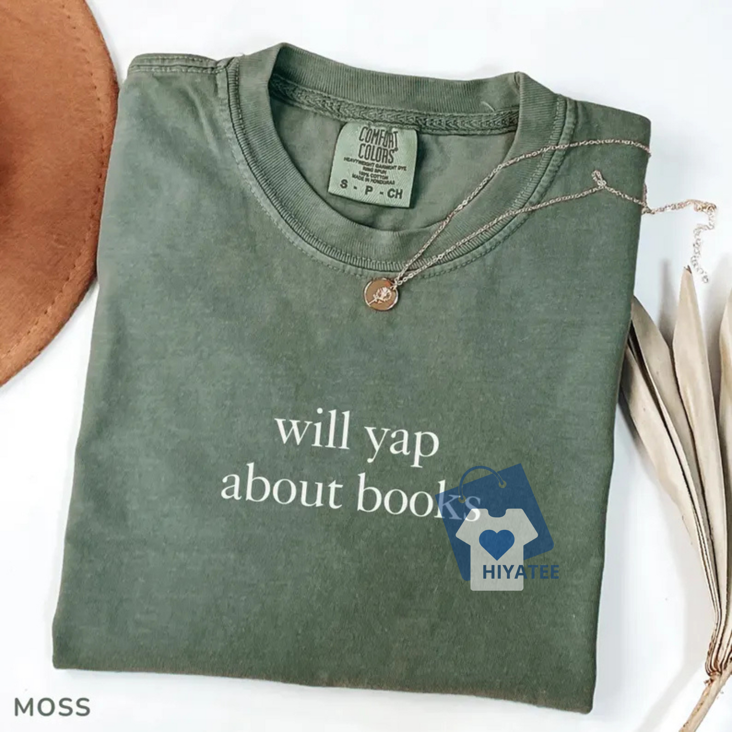 Will Yap About Books Comfort Colors® Shirt – Funny Book Lover Tee, Aesthetic Reading Shirt for Women, Cute Literary Gift