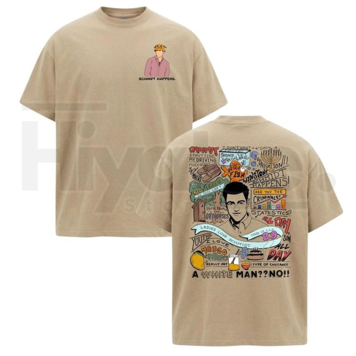 Schmidt Happens Quote T-Shirt – New Girl TV Show Vintage Graphic Tee