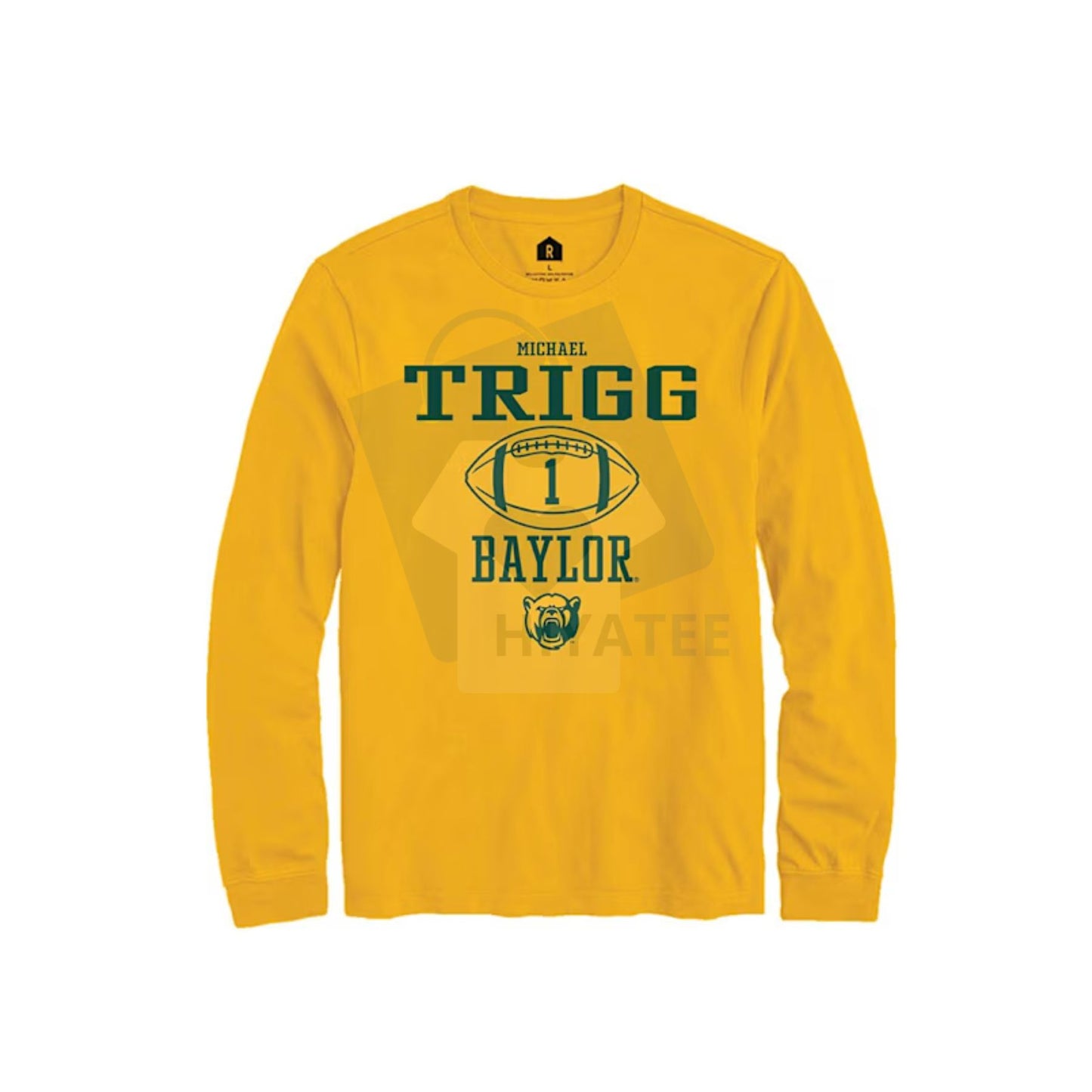 Michael Trigg Baylor Bears Rally NIL Long Sleeve T-Shirt – Sport Icon Green Tee
