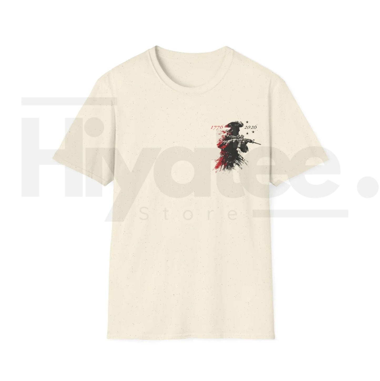 250th Anniversary Distressed American Flag T-Shirt – Retro Revolutionary Soldier America 250 Patriotic Tee