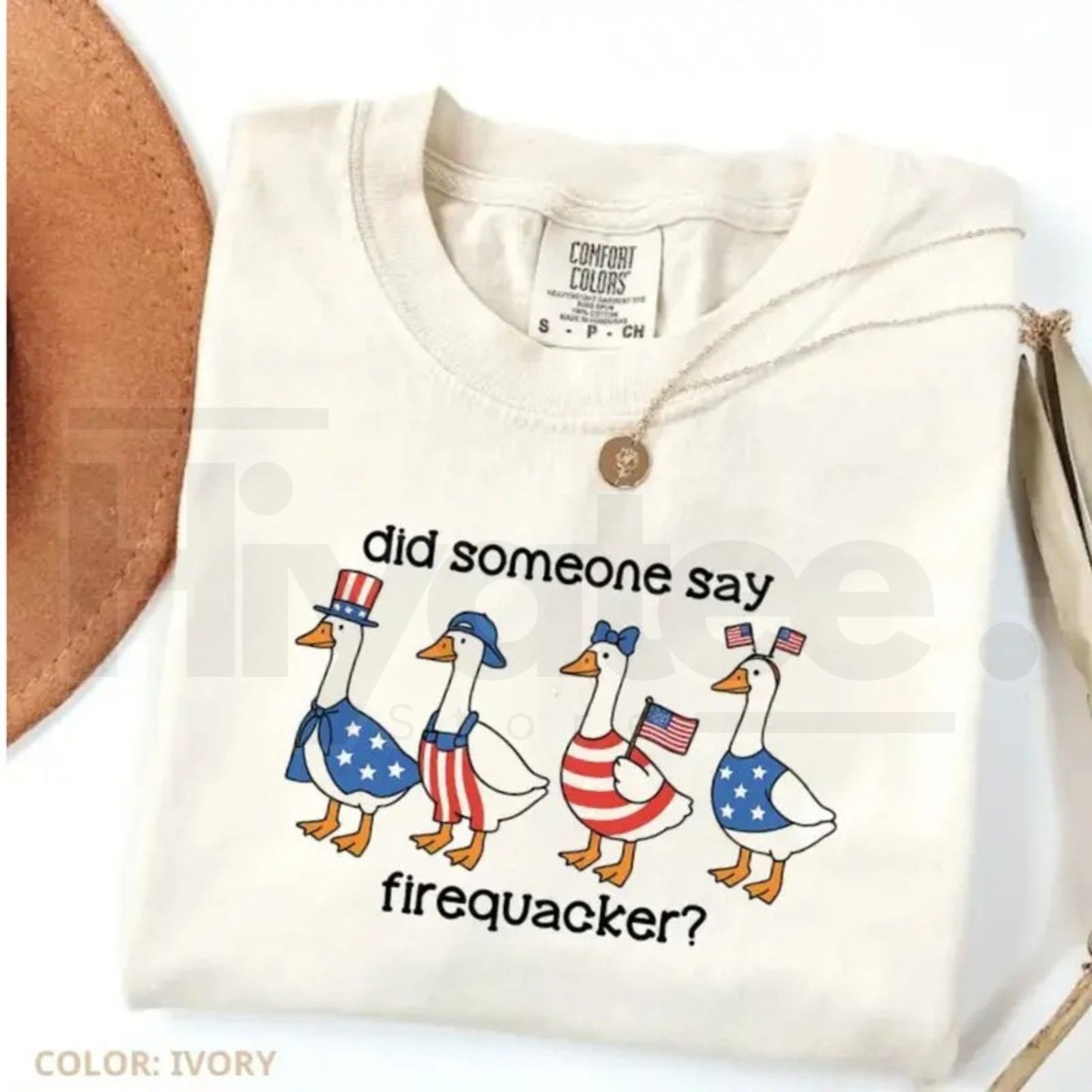 Comfort Colors Firequacker Goose Shirt – Funny 4th of July Tee, Patriotic American Flag Shirt, Premium Cotton Merch by Printfamily