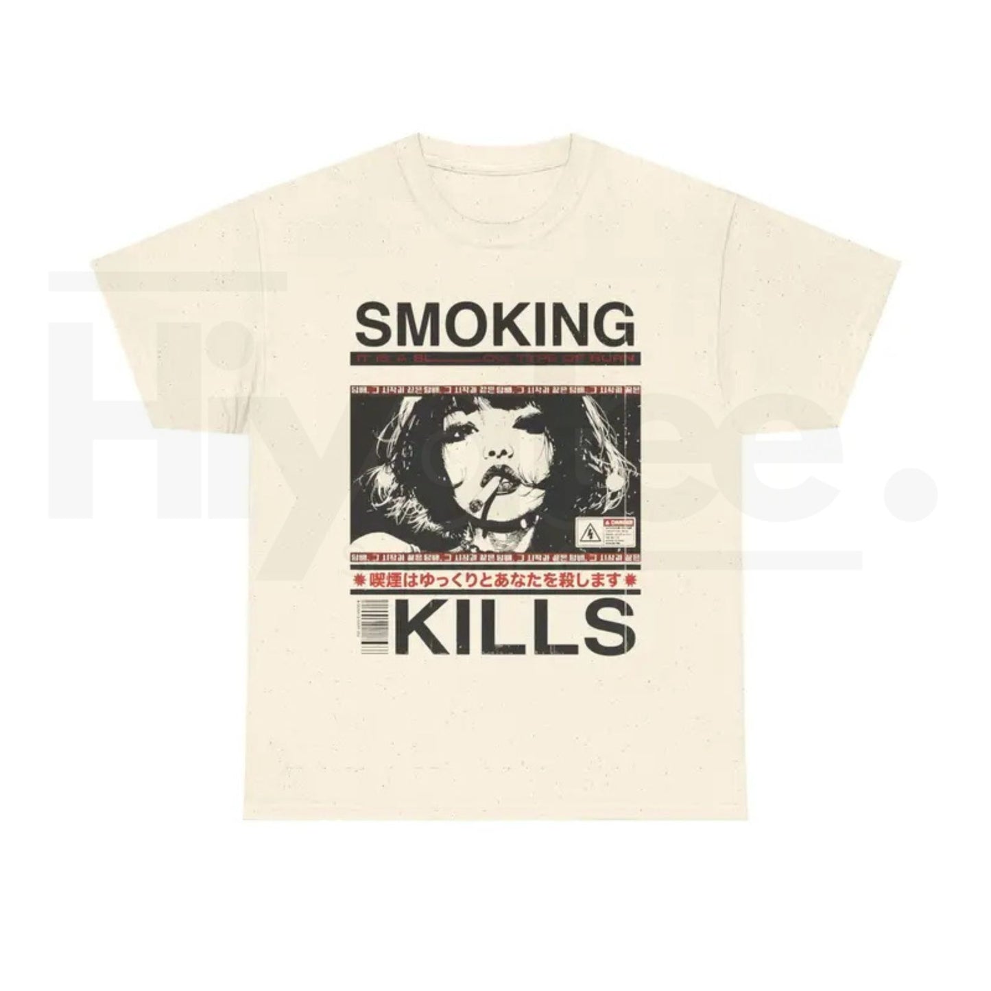 "Smoking Kills" – Retro Manga Style Aesthetic Graphic Top