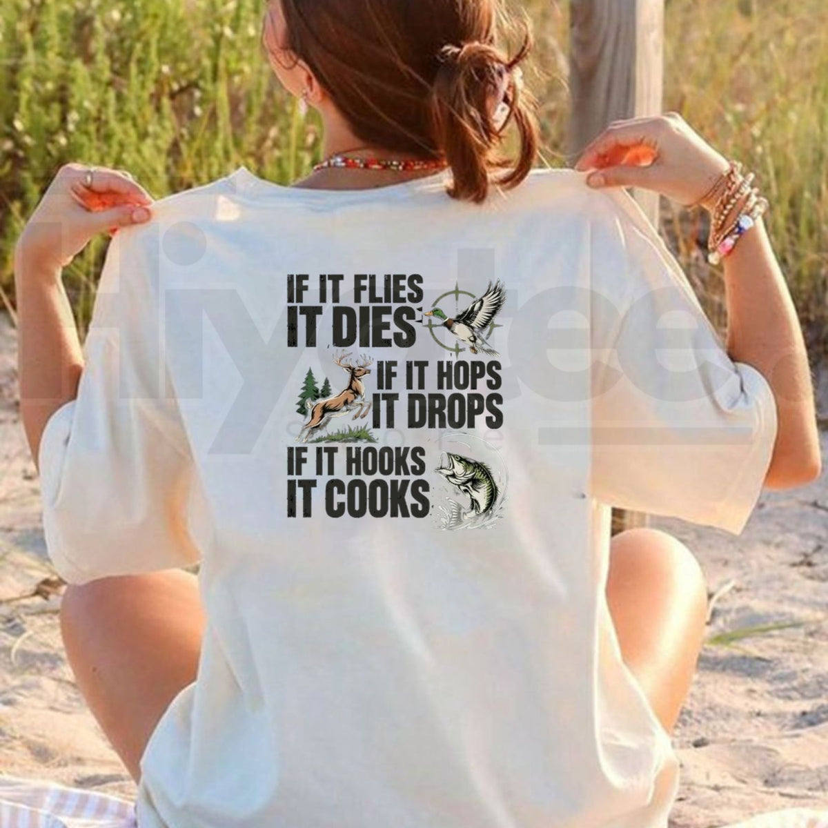 If It Flies It Dies T-Shirt – Funny Hunting Graphic Tee