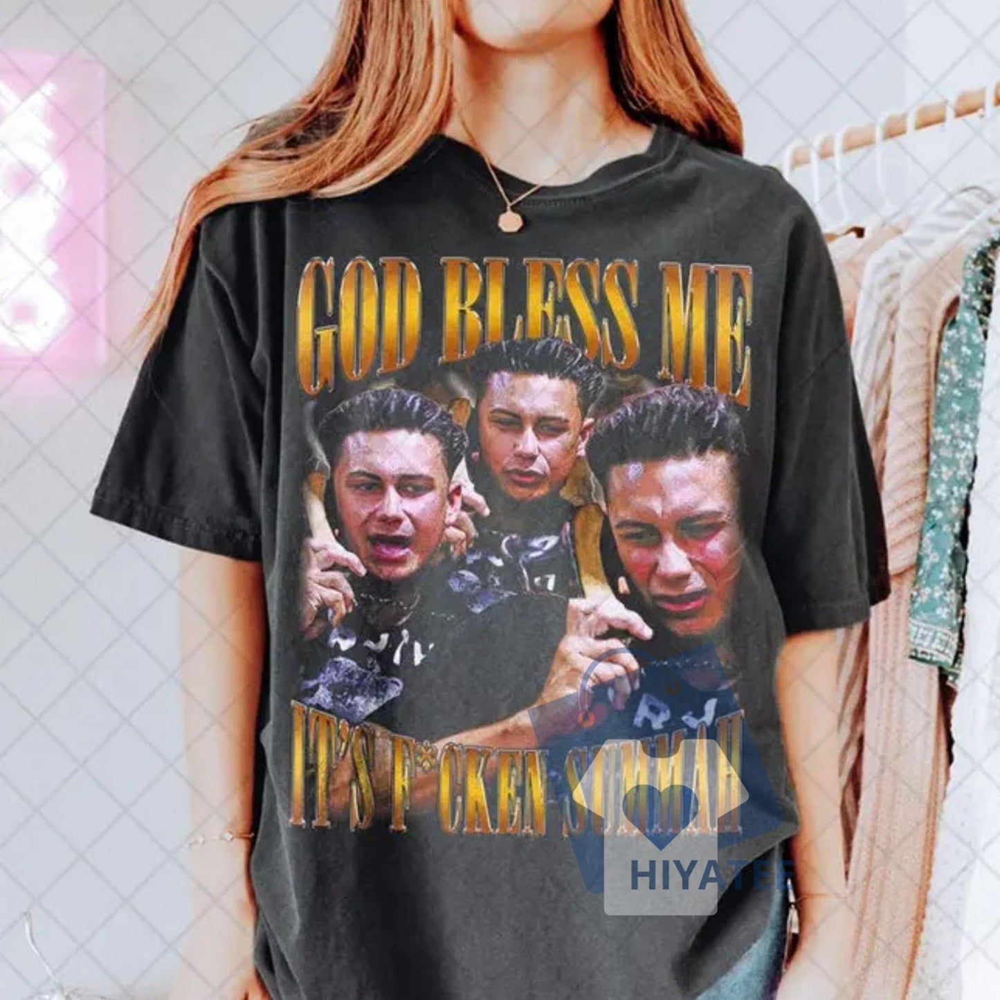God Bless Me It’s F*cken Summah Shirt – Funny Retro 90s Summer Tee, Comfort Colors Bootleg Meme T-Shirt