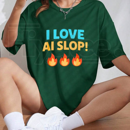 I Love AI Slop T-Shirt – Funny Internet Meme Unisex Graphic Tee