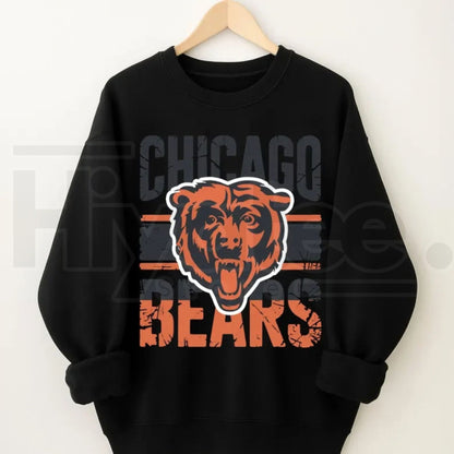Chicago Bears Football Sweatshirt – Unisex Heavy Blend Crewneck, Game Day Graphic Sweatshirt