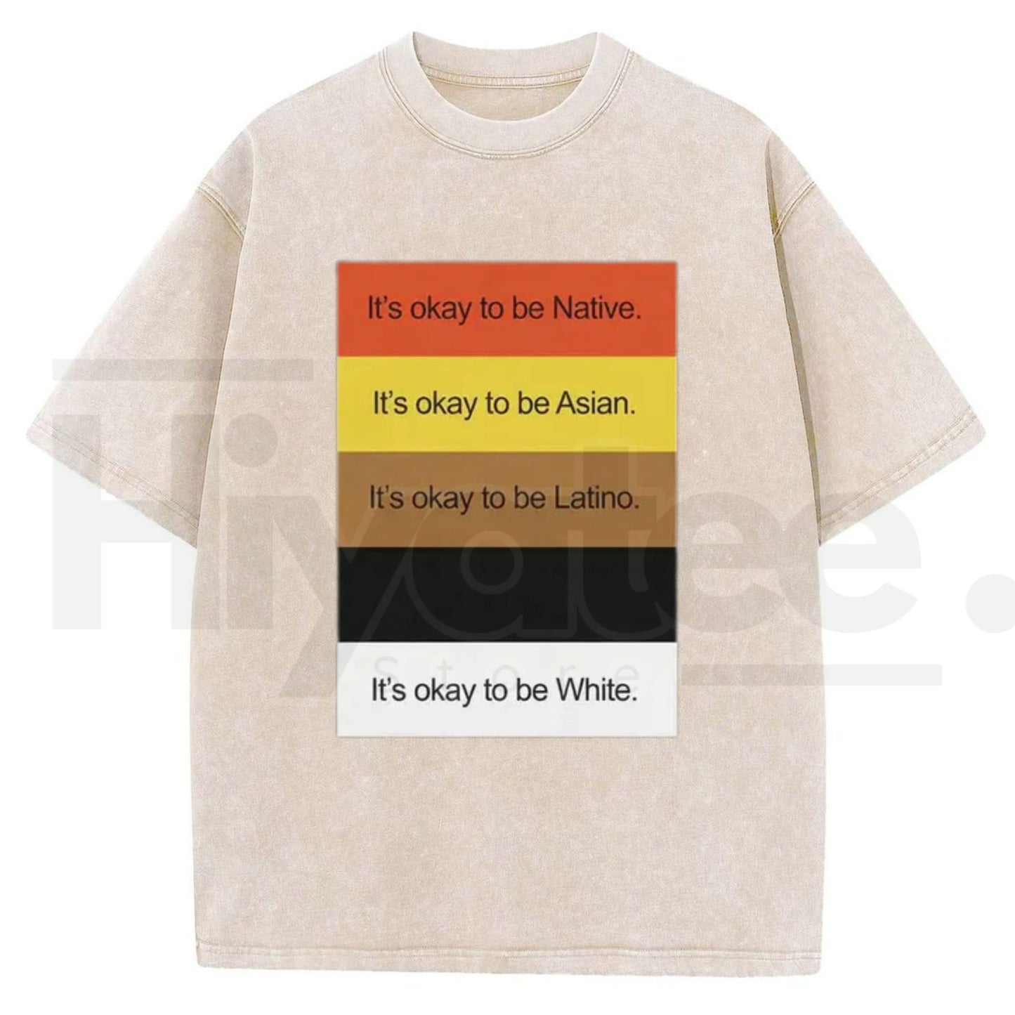 IT'S OKAY TO BE... Funny Vintage Washed T-Shirt – Retro Oversized Graphic Tee