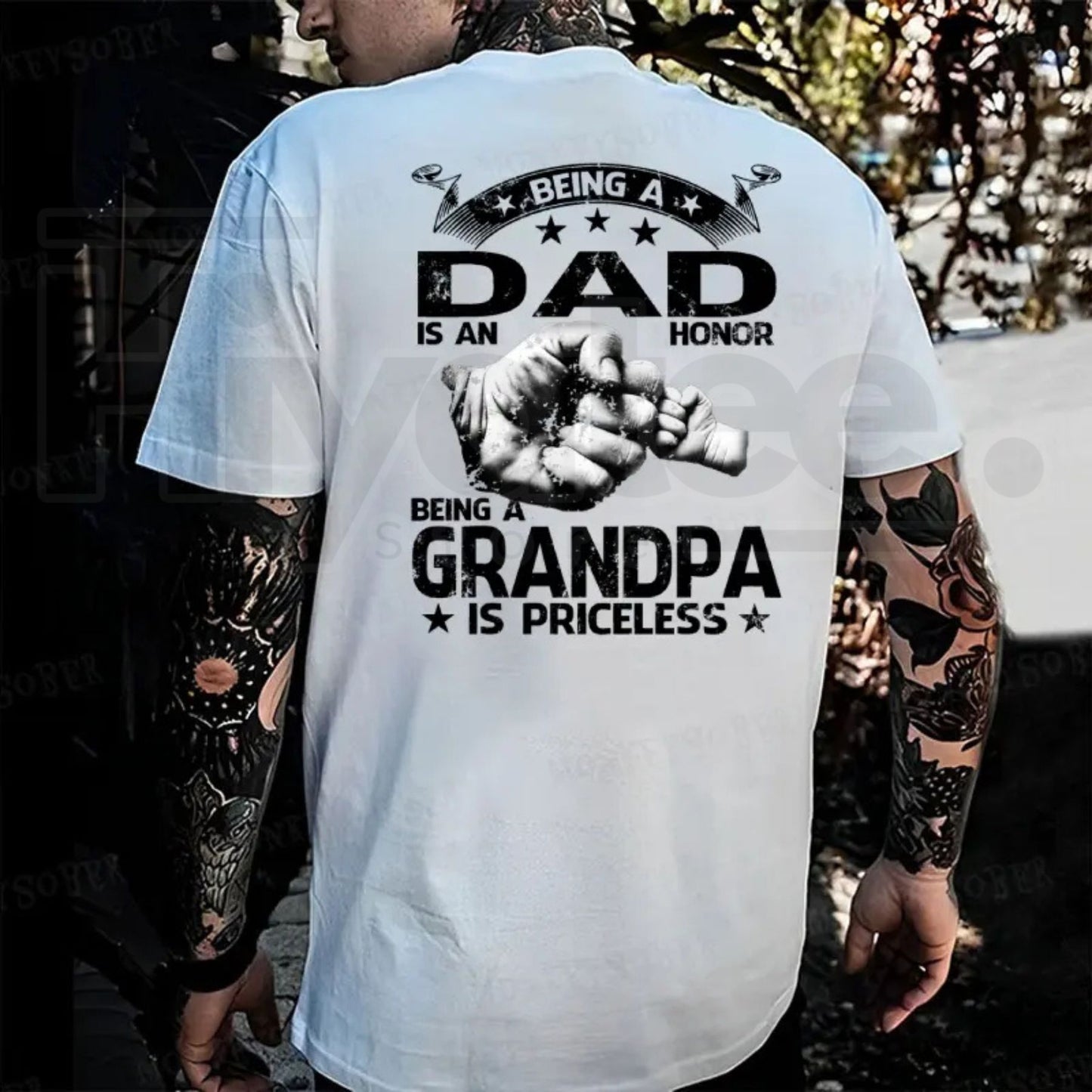 Being A Dad Is An Honor Being Grandpa Is Priceless T-Shirt – Pure Cotton Graphic Tee