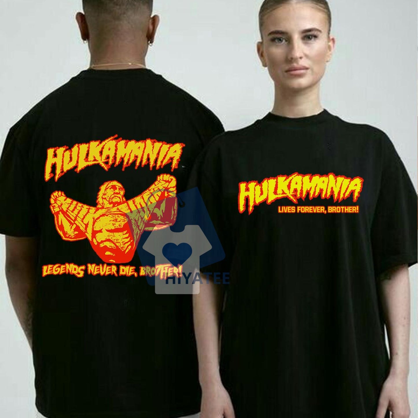 Hulkamania Tribute Shirt – Legends Never Die, Double-Sided Graphic Tee