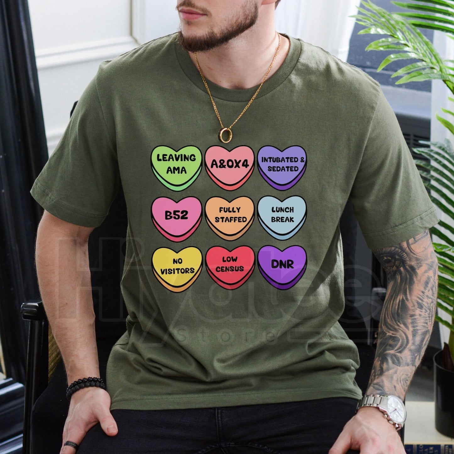 Fruits of the Spirit Candy Hearts T-Shirt – Sweet Christian Faith Graphic Tee
