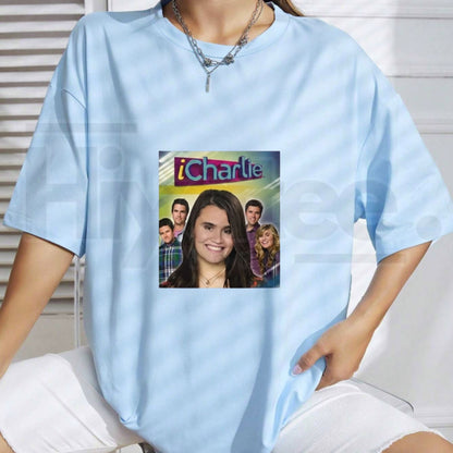 iCharlie Cast Photo T-Shirt – Retro TV Show Poster Print Nostalgia Graphic Tee
