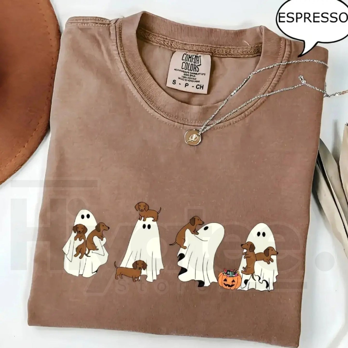 Comfort Colors Custom Dog Halloween Shirt Ghost Boba Tea Funny Dog Gift Tee