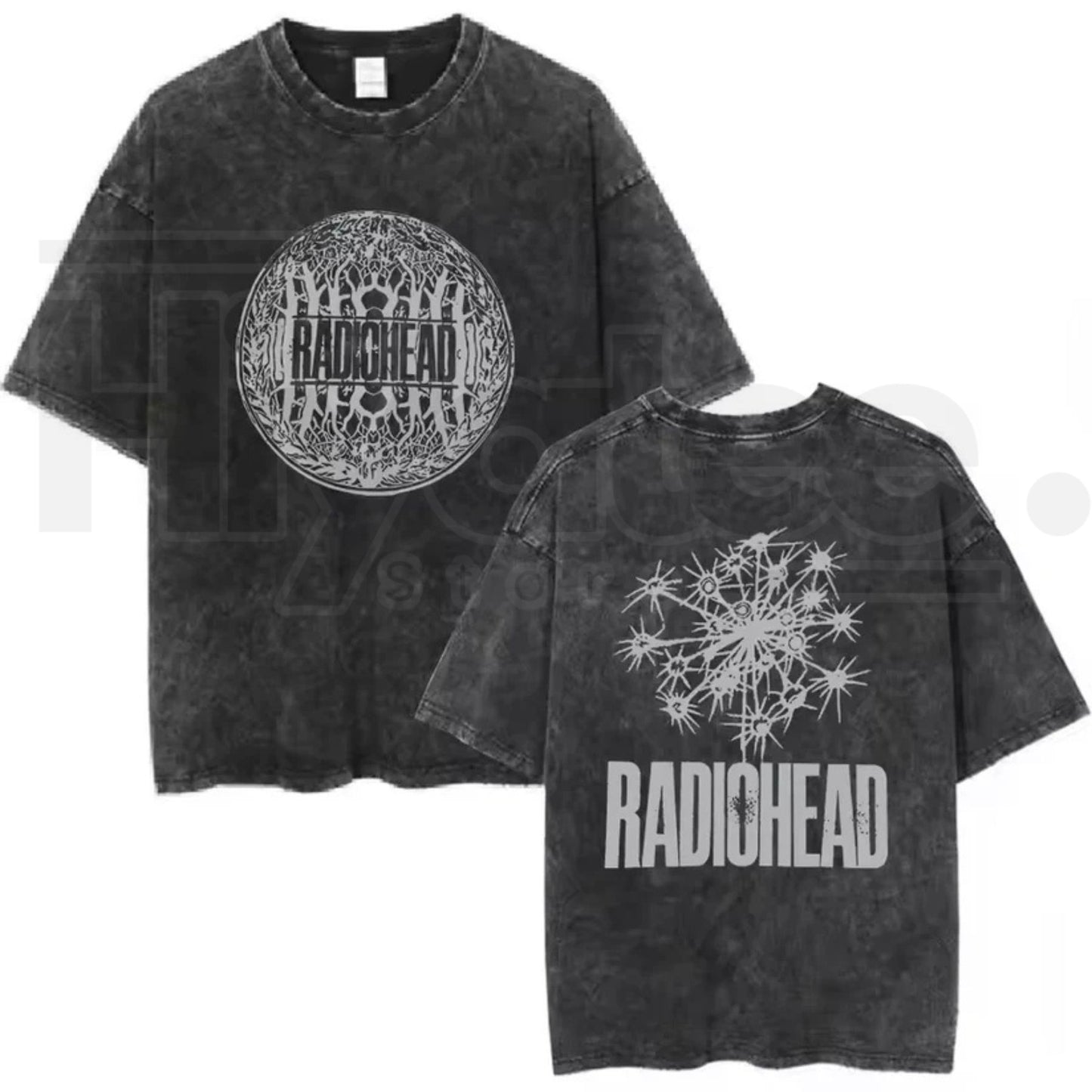 Radiohead Rock Band Vintage T-Shirt – Washed Hip Hop Music Oversized Tee